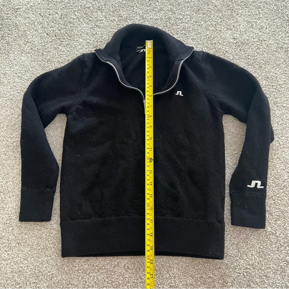 SOLDJ. Lindeberg 100% Wool Black Quarter-Zip Women's Golf Sweater Small - Picture 5 of 7